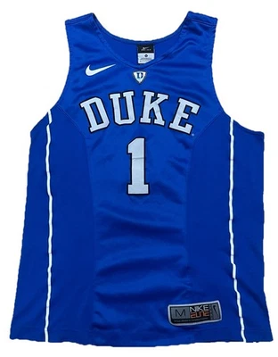 Duke Blue Devils #1 Blue Nike Dri-Fit Elite Mesh Basketball Jersey Adult M - Image 1 of 4