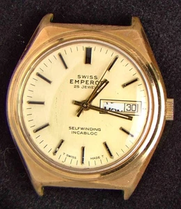 Swiss Emperor vergoldete Herren Automatik AS 2066 Vintage Uhr-- Ersatzteile/Reparaturen - Bild 1 von 5