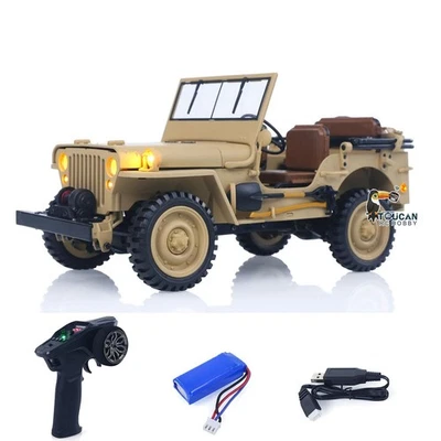 1/14 2.4GHZ Open-top RC Military Car HG4 58 Off Road Vehicle Combat Model Toys - Image 1 of 4