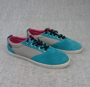Etnies Women's Parker W's Suede/Textile Trainers Turquoise/Grey Size UK 6 - Picture 1 of 12