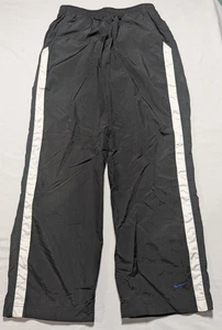 Vintage 90er Nike Herren Large schwarz Trainingshose weiß Seitenstreifen blau Knöchel Swoosh gebraucht, in einwandfreiem Zustand - Bild 1 von 15