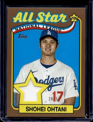 2024 Topps Shohei Ohtani 1989 Relic Gold /50 Los Angeles Dodgers 89ASR-SO - Image 1 of 2