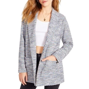 *NEW* BB Dakota Steve Madden Tweed Soft Knit Blazer Women’s Medium Relaxed Fit - Picture 1 of 11