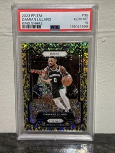 Damian Lillard 2023 Panini Prizm #35 Gold King Snake SSP PSA 10 Low POP! - Bild 1 von 3