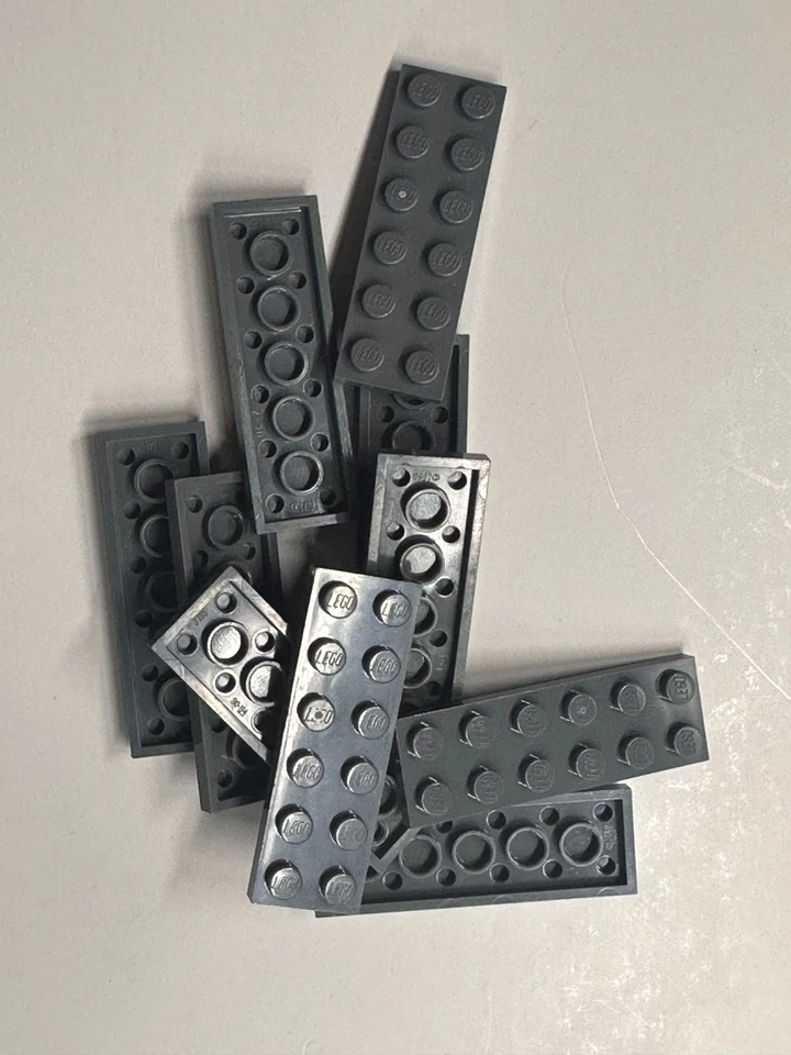 LEGO Plate 2 x 6, 3795, Dark Bluish Gray  QTY 10 Free Shipping - Image 1 of 1