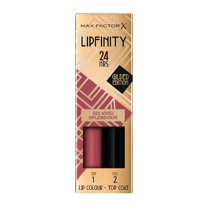 MAX FACTOR  LIPFINITY 2 STEP 24 HOURS LIP COLOUR 025 VIVID SPLENDOUR NEW & BOXED - Picture 1 of 13