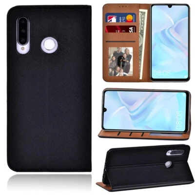 Fit Huawei P30 Lite Phone Case PU Leather Stand Flip Wallet Book Cover UK
