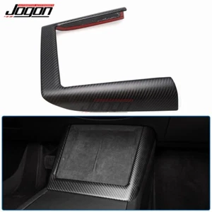 Almohadilla de cargador inalámbrico para consola de carbono mate cubierta exterior para Tesla Model 3 2024-25 - Imagen 1 de 10