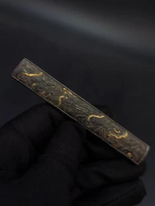 Espada japonesa onda y dragón Kozuka para Wakzaishi período Edo antiguo D120 - Imagen 1 de 8