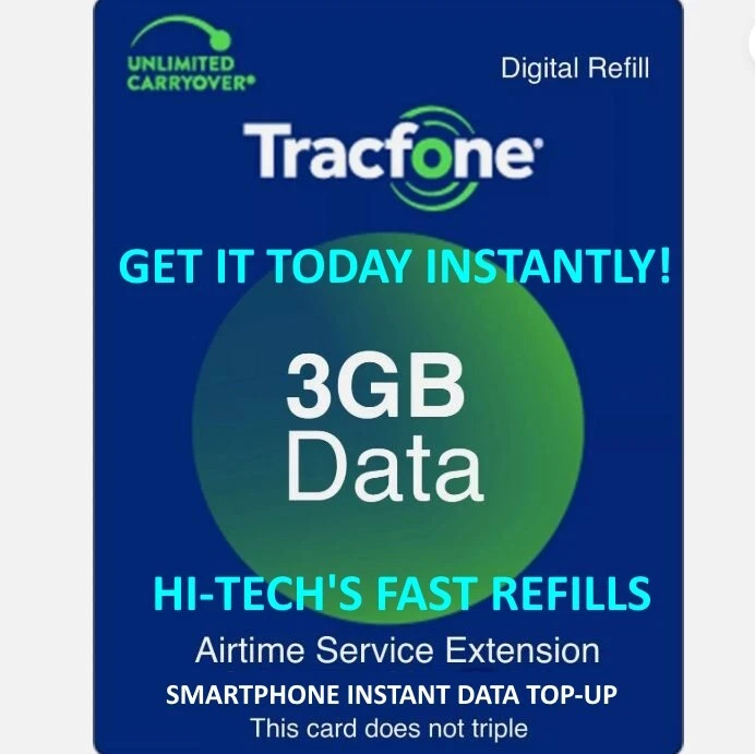 3GB Data Prepaid 5g/4g TRACFONE Refill GET FAST TODAY !! ✅ BEST EBAY SELLERS! - Image 1 of 1