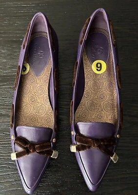 cole haan womens shoes 9 leather Puurple Kitten Heels - Image 1 of 4