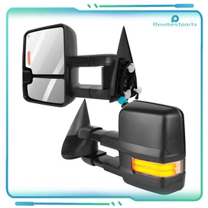Towing Mirrors Power Heated Dynamic LED SignalsPair For 03-07 Silverado Sierra - Picture 1 of 13