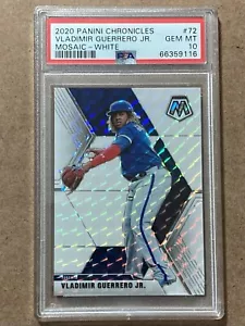 2020 Chronicles #72 Vladimir Guerrero Jr. PSA 10 Gem Mint White Mosaic Prizm /25 - Picture 1 of 2