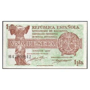 C0146# España 1937 [BLL] 1 peseta. Ministerio Hacienda. II República (SC) - Bild 1 von 2