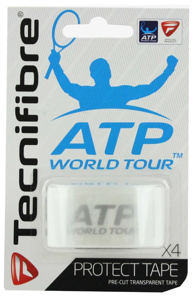 Tecnifibre ATP Tennisschläger Kopfschutzband - transparent - 4 vorgeschnittene Stangen
