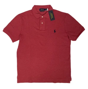 Polo Ralph Lauren Polo Shirt Short Sleeve Red Custom Slim Fit Men's NWOT FS - Picture 1 of 3