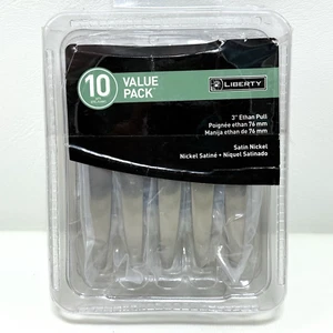 Liberty Ethan 3 in. (76 mm) Center-to-Center Satin Nickel Drawer Pull (10-Pack) - Picture 1 of 4