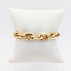 Vintage Sterling Vermeil Double Link Bracelet ITAOR Italian Bracelet Chunky - Picture 1 of 5