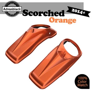Tapas de altavoz alforja naranja quemado de 8" para Harley Davidson Touring 2014+ - Imagen 1 de 7