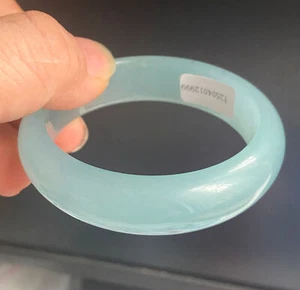 Certified 53.5mm Natural Grade A blue Jade jadeite Bangle Bracelet 2999 - Picture 1 of 5