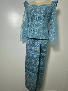 Traje tradicional jemer/ropa camboyana 2 piezas, camisa y falda jemer - Imagen 1 de 5