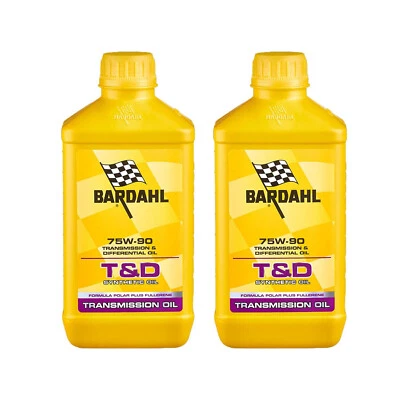 2 Litri Bardahl Bardhal T&D 75W90 Olio Trasmissione Cambio Differenziale GL4 GL5