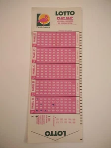 Vintage Florida Lotto Play Slip - Picture 1 of 10