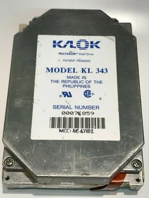 KALOK OCTAGON KL343 43MB 40 PIN IDE VINTAGE HARD DRIVE                    aa5ic5 - Image 1 of 2