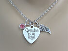 Grandma To An Angel Heart Necklace, Keepsake Memorial, Grandma Jewelry