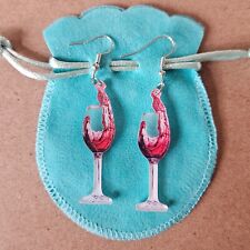 RED WINE GLASSES Earrings / Wine Lovers / Fashion