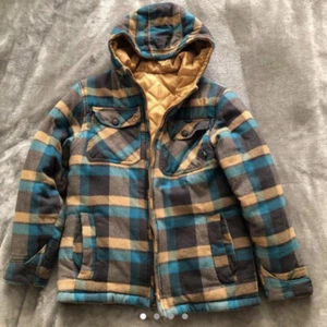 Nike 6.0 Vintage Reversible Plaid flannel Puffer Jacket Kids Medium Large - Picture 1 of 4