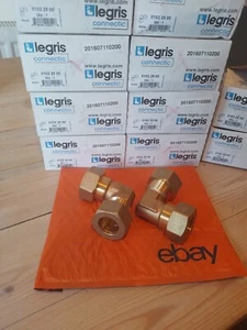 LEGRIS 25MM OD EQUAL BRASS ELBOW COMPRESSION FITTING / NEW STOCK - Picture 1 of 5