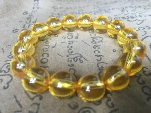 Rare Yellow Naga Eye Stone Bracelet Top Powerful Charming Magic Natural Amulets - Picture 1 of 9