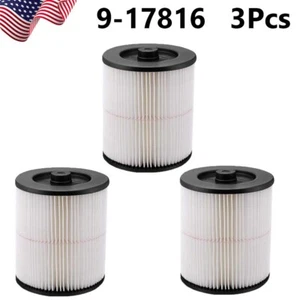 3x Ersatz Kartuschenfilter für Shop Vac Craftsman 17816 Nass Trocken Luftfilter - Bild 1 von 13