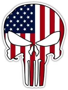 American Flag Punisher Vinyl Sticker Decal Car Truck Laptop Window Sizes - Picture 1 of 2