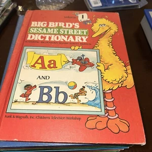 Big Bird's Sesame Street Dictionary Books #1-8 A-Z Complete Set 1981 Hardcover - Picture 1 of 4