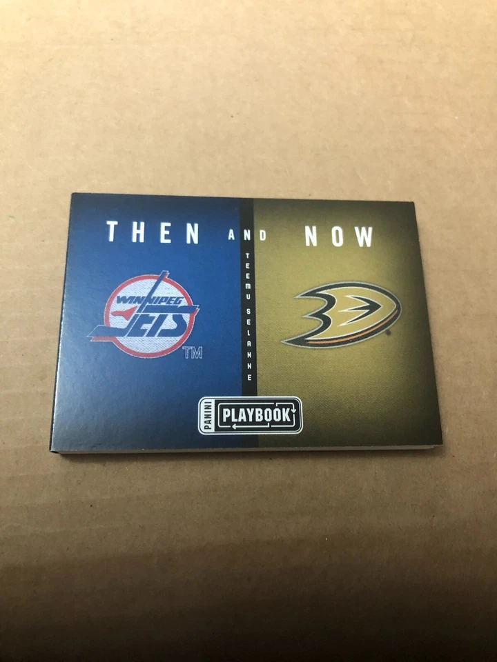 2013-14 Panini Playbook Then and Now Jerseys #TNTMU Teemu Selanne - Image 1 of 3