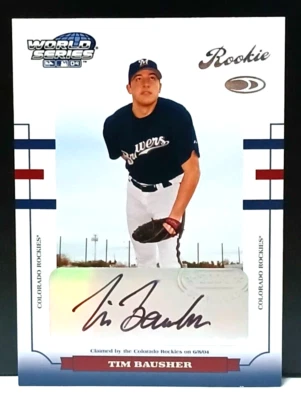 Tim Bausher 2004 Donruss World Series #197 (AUTO) (RC) серийный номер 454/834 - Изображение 1 из 2