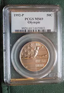 1992-P Olympic Commemorative Half Dollar MS69 PCGS - Picture 1 of 2