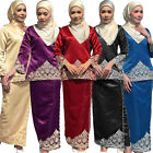 2PCS Muslim Women Abaya Blouse Top Long Skirt Sets Islamic Turkey Outfits Suit