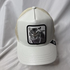 Goorin Bros The Farm Truckermütze Kappe weißer Tiger weiß verstellbar Einheitsgröße - Bild 1 von 9