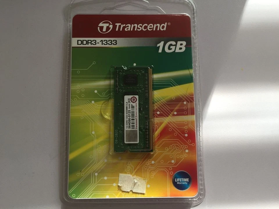 Transcend 1G 1Rx8 DDR3 1066 SO 1GB SODIMM Laptop Memory RAM - Image 1 of 1