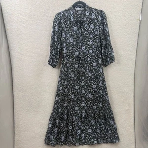 Zara Women's The Amanda Dress Floral Print Maxi Dress Flowy Tie Size Medium - Picture 1 of 10