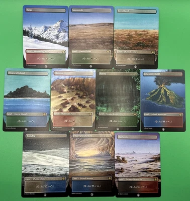 Original OG Dual Lands - Set of Borderless Custom Art / Playtest - Image 1 of 4