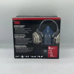 3M Advanced Reusable Respirator - Long Lasting Comfort, Medium, N95, 7512P - NEW - Picture 1 of 6