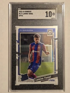 2023-24 Donruss FIFA Lamine Yamal 177 Rated Rookie Optic SGC Gem 10 - Picture 1 of 2