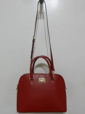 Bolso Bandolera Convertible MICHAEL KORS Cindy Grande Cuero Guijarro Rojo Foto 1 de 4