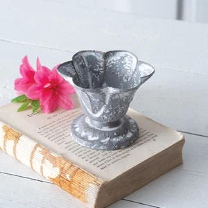 Distressed Metal Lotus Cup 3" H - Picture 1 of 1