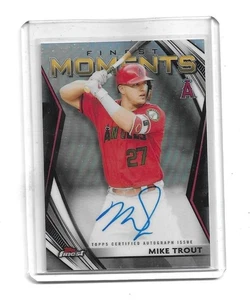 2021 Topps Finest Mike Trout Finest Moments Autograph card case hit - Picture 1 of 2