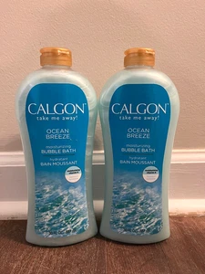 2 Calgon Take Me Away! Ocean Breeze Moisturizing Bubble Bath 30 Oz. Each - Picture 1 of 2